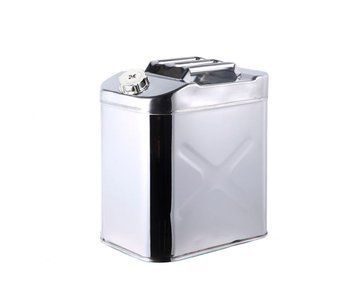 Каністра Merlion ML201-30L, нержавіюча сталь + гнучка лійка, об'єм - 30 л, 370х260х410мм, 2.80 кг, колір - сріблястий U_33325 фото