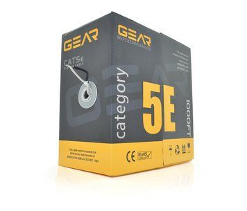 Кабель кручена пара GEAR UTP 4x2x0,51 Cat5E, CCA Premium, для внутрішніх робіт 305m U_32655 фото