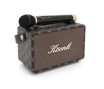 Колонка Kisonli G100 Bluetooth 5.0, 2х10W, 1800m Аг, USB/TF/BT/AUX, DC: 5V/1A, Brown, Q12 U_31288 фото