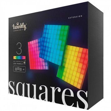 Панель Smart LED Twinkly Squares 3 RGB, Gen II, IP20, 16x16см, розширення до TWQ064STW-07-BEU RC_TWQ064STW-03-BAD фото