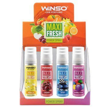 Ароматизатор Winso Maxi Fresh MIX №1, 75мл, 12шт набор LI_830440 фото