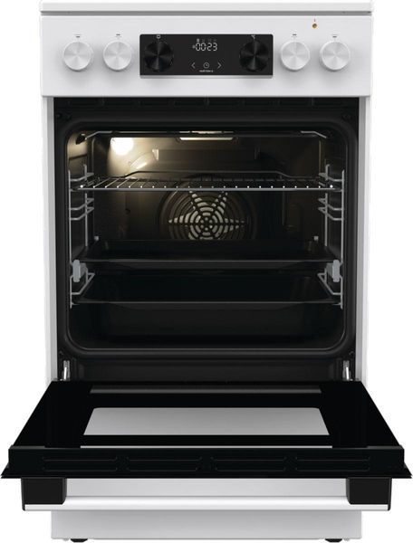 Плита Gorenje електрична склокерамічна, 70л, 60x60см, дисплей, приготування з парою, програматор, RC_GECS5C70WA фото