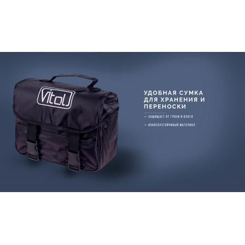 Компрессор "Торнадо" КА-Т12191 150psi/28Amp/90л/клеммы/фонарь/шланг 7,5м с дефлятором/2 цилиндра (КА OL_22243 фото