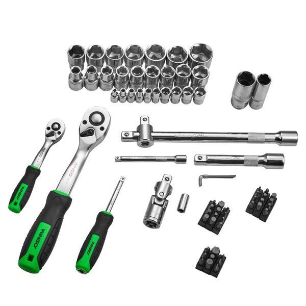 Профессиональный набор инструментов в кейсе Winso Pro 1/2", 1/4" 72 T, CR-V, 73 ед. LI_924073 фото