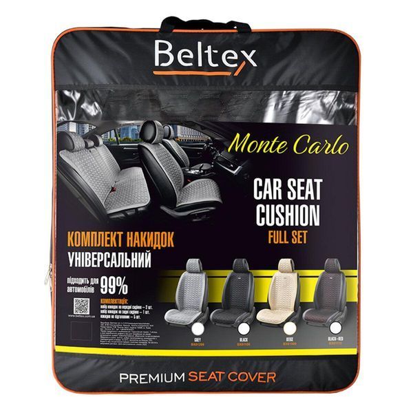 Комплект преміум накидок для сидінь BELTEX Monte Carlo, black LI_BX81100 фото