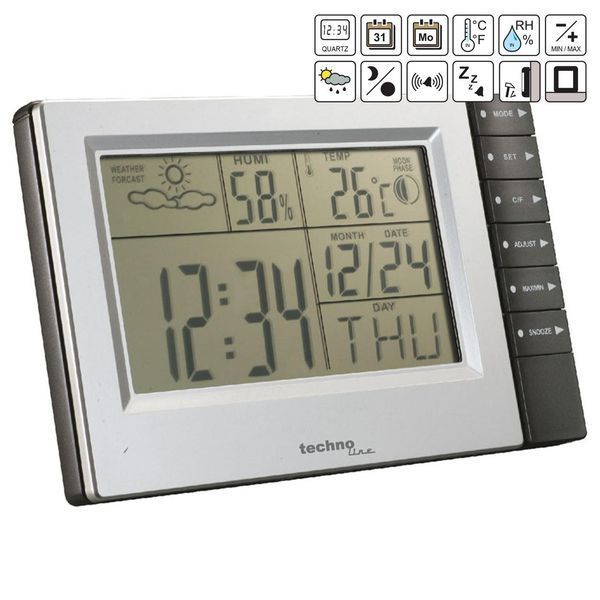 Метеостанція Technoline WS9121 Silver/Grey (WS9121) DS_DAS301187 фото