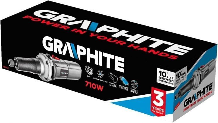 Шліфмашина пряма GRAPHITE 710Вт 12000-28000об/хв 2кг RC_59G071 фото