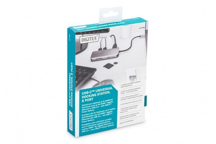 Док-станция DIGITUS USB-C, 8 Port RC_DA-70884 фото