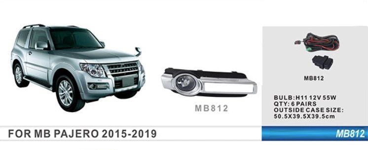 Фары доп.модель Mitsubishi Pajero 2014-19/MB-812/H11-12V55W/эл.проводка (MB-812) OL_51318 фото