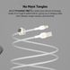 Кабель Belkin USB-A - Lightning переплет, силиконовый, с ремешком на магните, 1м, белый RC_CAA010BT1MWH фото 10
