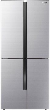 Холодильник SBS Gorenje, 182х64х80см, 4 двери, 265(129)л, А++, Инвертор, Зона св-ти, Внутр. Диспл, Нерж RC_NRM8182MX фото