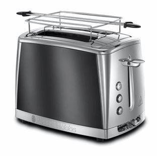 Тостер Russell Hobbs Luna Moonlight 1550Вт, підігрів, розморожування, метал, сірий RC_23221-56 фото
