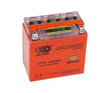 Мотоаккумулятор OUTDO UTX14-BS GEL, 12V 12Ah (150 х 87 х 145), Orange, Q6 U_14785 фото