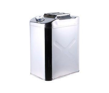 Каністра Merlion ML201-35L, нержавіюча сталь + гнучка лійка, об'єм - 35 л, 370х260х480мм, 3.05 кг, колір - сріблястий U_33326 фото