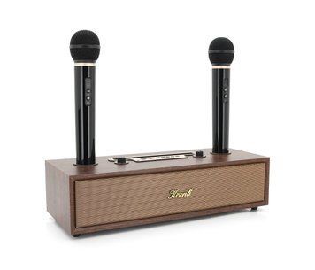 Колонка Kisonli G102 Bluetooth 5.3, два мікрофони, 2х8W, 1800m Аг, USB/TF/BT/AUX, DC: 5V, Brown, Q8 U_31289 фото