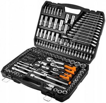 Набор инструмента Neo Tools, 216 ед., 1/2", 3/8", 1/4", торцевые головки, ключи, кейс RC_10-216 фото