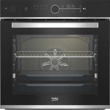 Духовой шкаф Beko электрический, 72л, A+, дисплей, конвекция, пар, телескопические направляющие, нерж. RC_BBIS13400XMSE фото