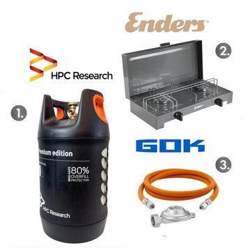 Набір: газова плита Enders Canberra + газовий балон HPCR-G.4, 24,5л з відсікачем + комплект підключення БЕЗКОШТОВНА ДОСТАВКА!!! EN_1790NP24 фото