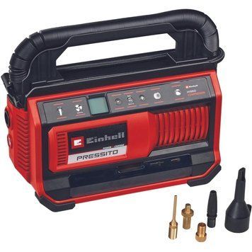 Компресор автомобільний гібридний Einhell PRESSITO 18/25 Hybrid, PXC, 230/18В, 11бар, 25л/хв, 710мм, 2.05кг RC_4020430 фото