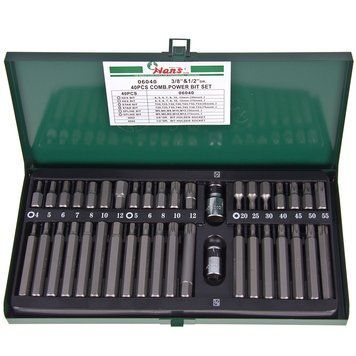 Набор вставок HANS 06040, 4-12мм, Т20-Т55, М5-М12, 30/75мм, 3/8"DR и 1/2"DR, 40 предметов OL_00000009704 фото