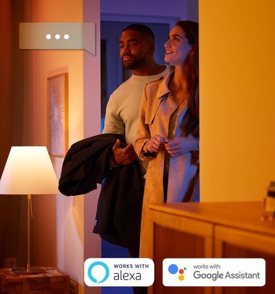 Стартовий комплект Philips Hue White (Bridge, Dimmer, лампа E27 White 3шт) RC_929001821620 фото