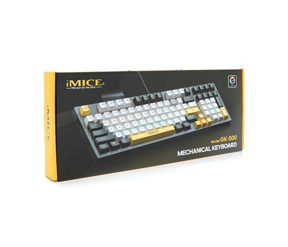 Клавіатура iMICE GK500 USB Wired (TYPE-C), довжина кабелю 100см, (Eng), White-Black, 94к U_34666 фото