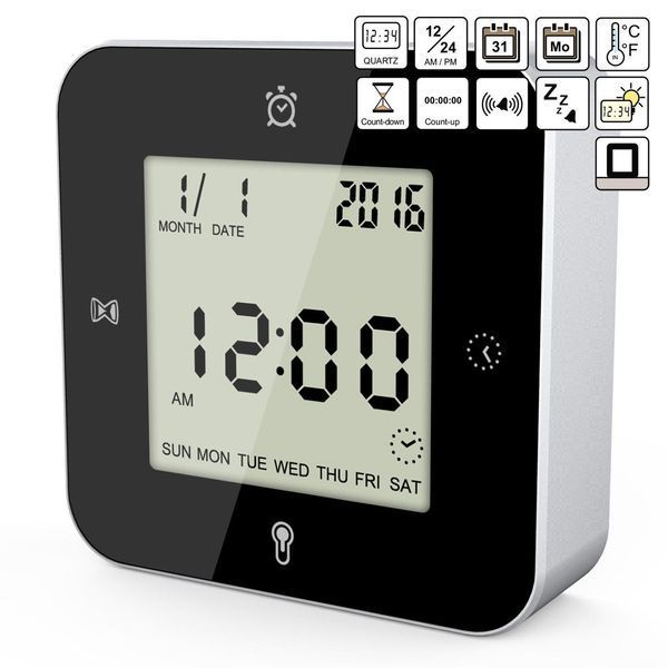 Часы настольные Technoline WT344 Black/Silver (WT344) DS_DAS301304 фото
