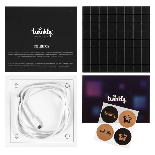 Панель Smart LED Twinkly Squares 1 Starter RGB IP20 16х16см USB-C чорний Twinkly RC_TWQ064STW-01-BUSB фото