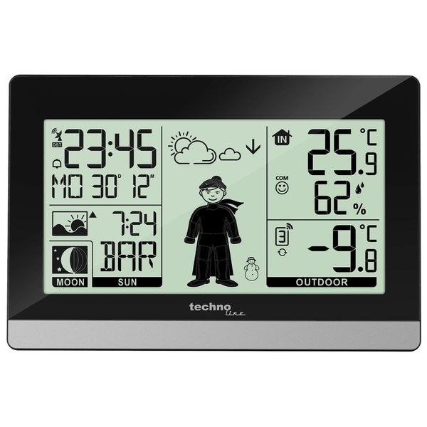 Метеостанція Technoline WS9612 Black (WS9612) (без акумулятора та зарядного пристрою) DS_DAS301185 фото