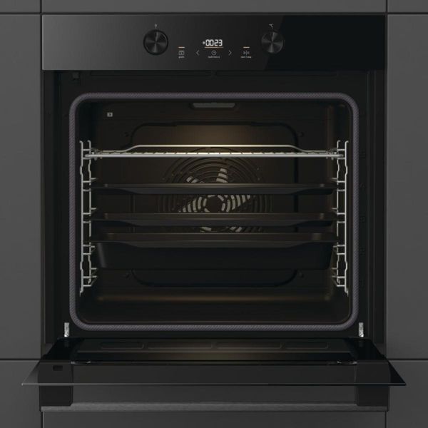 Gorenje Духова шафа електрична, 77л, A+, пара, дисплей, піроліз, чорний RC_BPS6737E04DBG фото