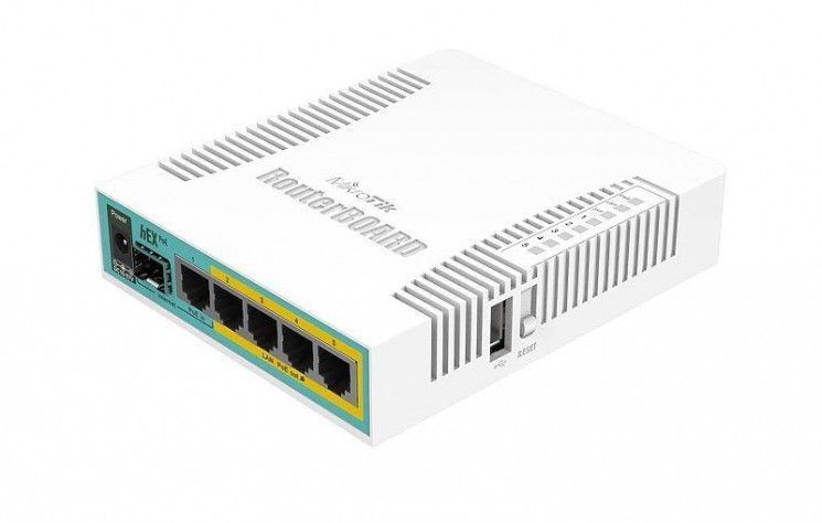 Маршрутизатор MikroTiK hEX PoE 5xGE/PoE, 1xSFP, 1xUSB, RouterOS L4 RC_RB960PGS фото