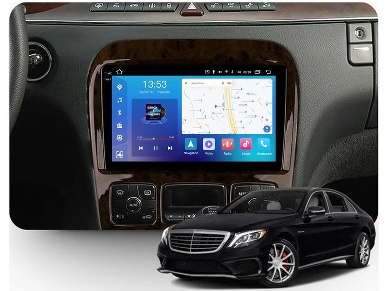 Штатная автомагнитола FORS.auto FS 4 PRO для Mercedes-Benz S-Class W220-коричневый (4+64Gb, 9") 1998-2005 FA_FS-4357 фото