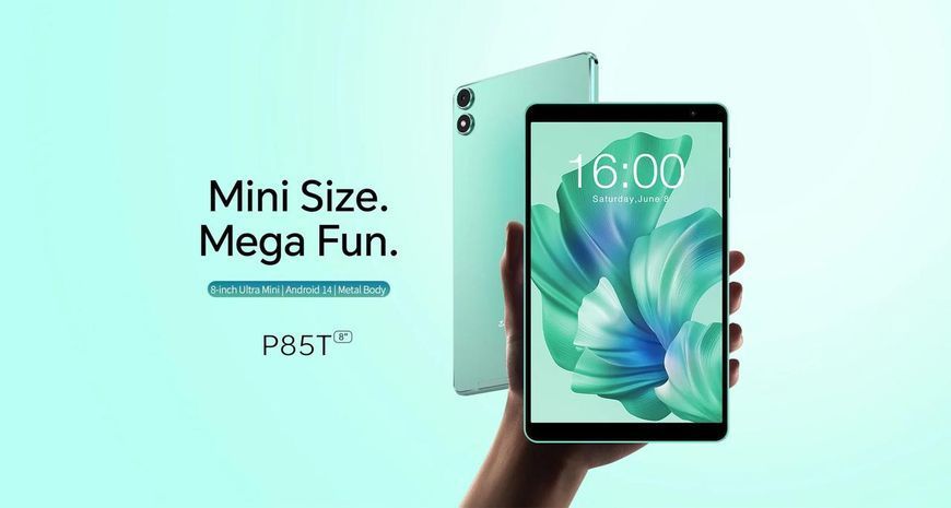 Планшет Teclast P85T 8" 4ГБ, 64ГБ, 5000мАч, Android, ментоловий RC_6940709685655 фото