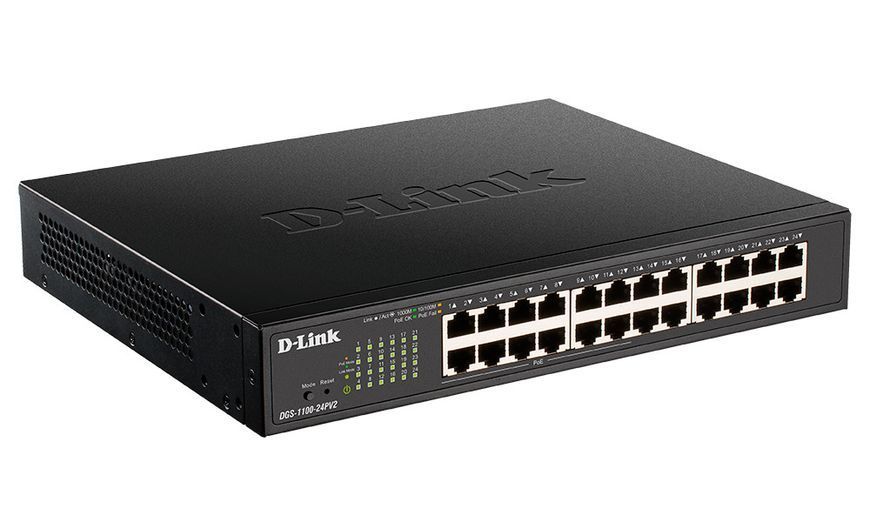 D-Link Коммутатор DGS-1100-24PV2 24xGE (1-12 PoE) EasySmart RC_DGS-1100-24PV2 фото