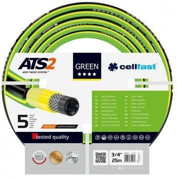 Шланг садовый Cellfast GREEN ATS, 3/4", 25м, 5 слоев, до 30 Бар, -20&hellip;+60&deg;C RC_15-120 фото