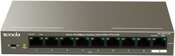 Комутатор TENDA TEF1109P-8-102W 8xFE PoE, 1xGE Uplink RC_TEF1109P-8-102W фото