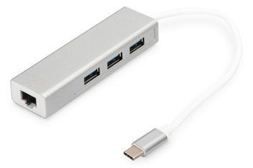 Концентратор DIGITUS DIGITUS USB-C - USB 3.0 3 Port Hub + Gigabit Ethernet RC_DA-70255 фото