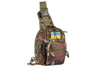 Сумка Слинг 2Е Tactical Laser Cut 2.5л, черный камуфляж. RC_2E-MILSLIBAG-Y09L-WC фото