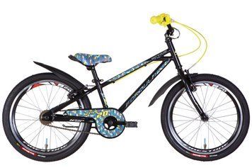 Велосипед сталь 20 Formula ACTIVE під трещітку рама-10" чорний з крилом Pl 2024 VT_OPS-FRK-20-206 фото