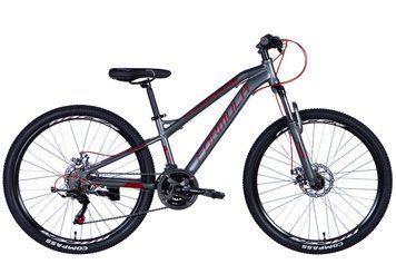 Велосипед алюміній 26" Formula BLACKWOOD AM DD рама-13" сіро-червоний (матовий) 2024 VT_OPS-FR-26-728 фото
