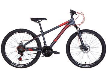 Велосипед ST 26" Discovery RIDER AM DD рама-16" темно-сріблястий з червоним (м) 2022 VT_OPS-DIS-26-529 фото