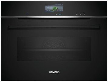 Духовой шкаф Siemens электрический компактный, 47л, A+, дисплей, конвекция, черный RC_CS736G1B1 фото