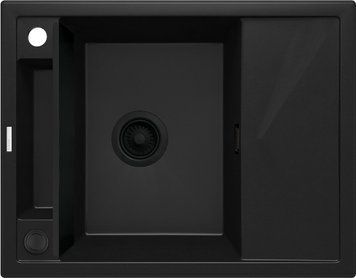 Deante Мойка кухонная Magnetic, гранит, прямоуг., с крылом, 640х500х219мм, чаша - 1, врезная, черный матовый RC_ZRM_N11A фото
