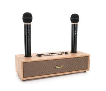 Колонка Kisonli G102 Bluetooth 5.3, два мікрофони, 2х8W, 1800m Аг, USB/TF/BT/AUX, DC: 5V, Wooden, Q8 U_31290 фото