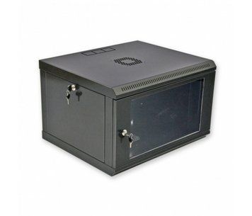 Шафа Voltronic 6U, 600x500x373мм (Ш*Г*В), економ, акрилове скло, чорна U_04822 фото