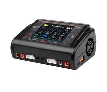 Зарядное устройство HTRC T400 Pro Duo AC200/DC400Вт, тип АКБ LiPo, LiHv, Li-ion, NiMh, LiFe, Pb, 3.2 U_35874 фото