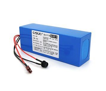 Акумуляторна батарея літієва QiSuo 36V 10A з елементами Li-ion 18650, DC: 5.5x2.1мама + роз'єм T-2HQмама U_29611 фото