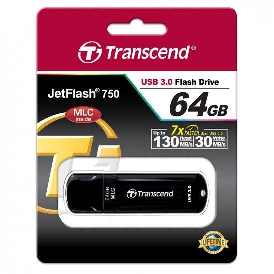 Накопитель Transcend 64GB USB 3.1 Type-A JetFlash 750 Black RC_TS64GJF750K фото