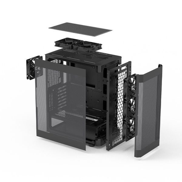 Корпус Zalman I4 без БП, 2xUSB3.0, 1xUSB2.0, 6x120мм, VGA 320мм, LCS ready, Mesh Side/Front Panel, ATX, чорний RC_I4BLACK фото