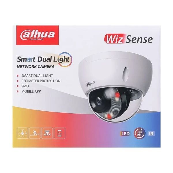Відеокамера Dahua DH-IPC-HDBW2449E-S-IL, 4 Мп, купольна, з подвійним підсвічуванням U_41861 фото